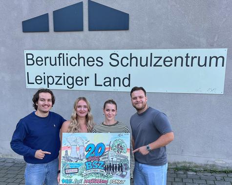 <p>20 Jahre BSZ Leipziger Land in Böhlen – aus Sicht der Schülerinnen und Schüler: Für das Jubiläum haben sie selbst zu Pinsel und Farbe gegriffen.&nbsp;</p>